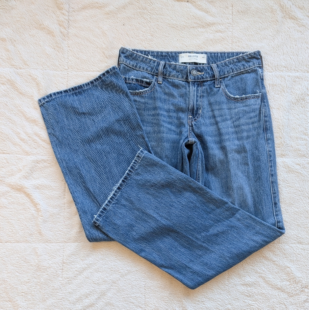 Hollister Blue Flare Wide Leg Jeans